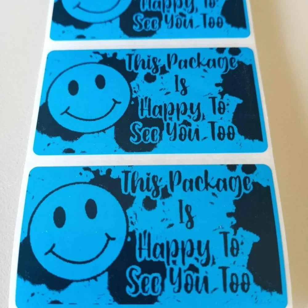 💙100 Happy To See You- Shipping Labels Thermal Packaging Stickers 2.25